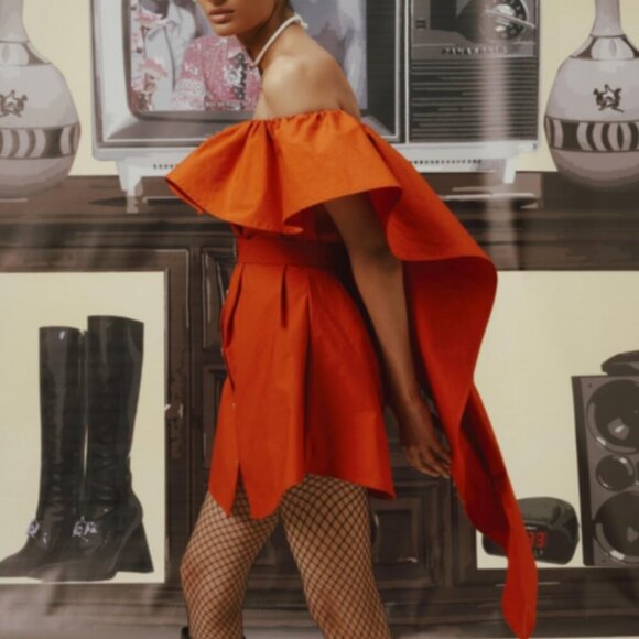 THEBE MAGUGU Off The Shoulder Dress Size Small - Picture 1 of 8